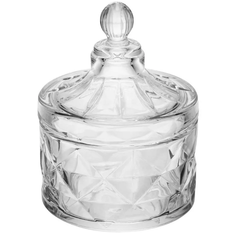 Potiche Diamond Decorativo 6,8x9cm em Vidro Lyor