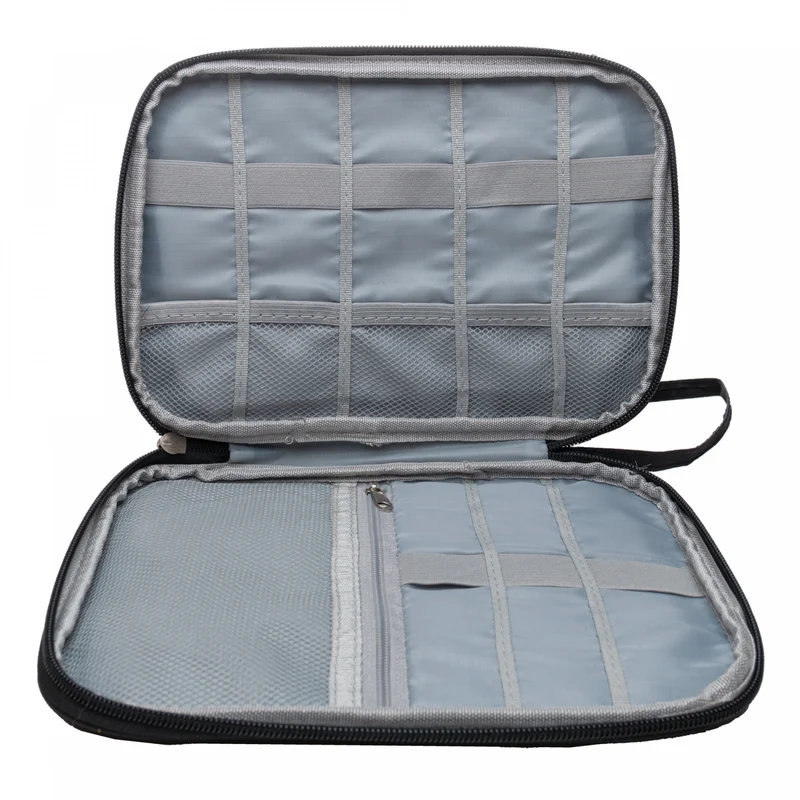 Organizador de Cabo 24cm x 3cm x 17cm Preto Poliéster - Lyor Unico