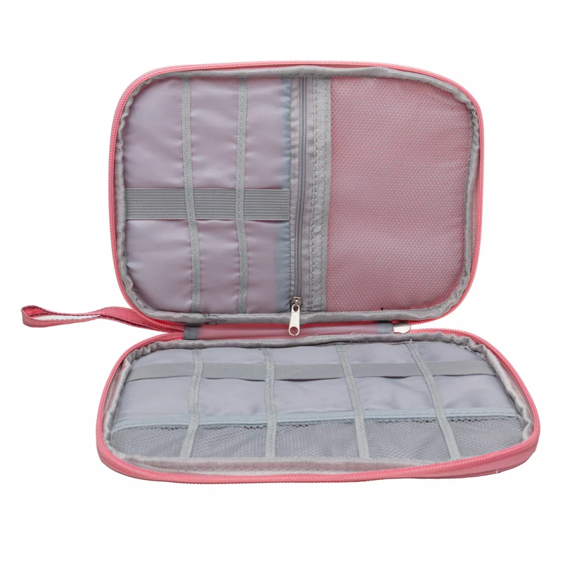 Organizador de Cabo 24cm x 3cm x 17cm Rosa Poliéster - Lyor Unico