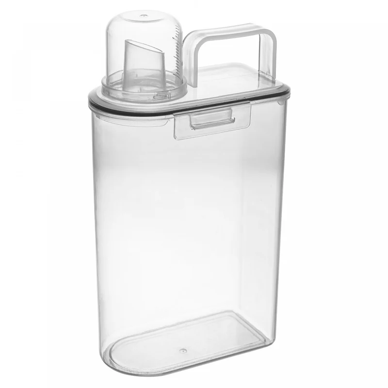 Pote Hermético Multiuso com Copo Medidor 1750 ml 14cm x 8,5cm x 24cm Plástico - Lyor Unico - LYOR