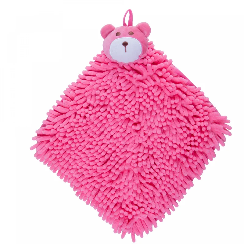 Toalha de Mão de Secagem Rápida com Alça 26,5cm x 28cm Rosa Poliéster - Lyor Unico - LYOR