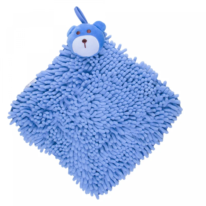 Toalha de Mão de Secagem Rápida com Alça 26,5cm x 28cm Azul Poliéster - Lyor Unico