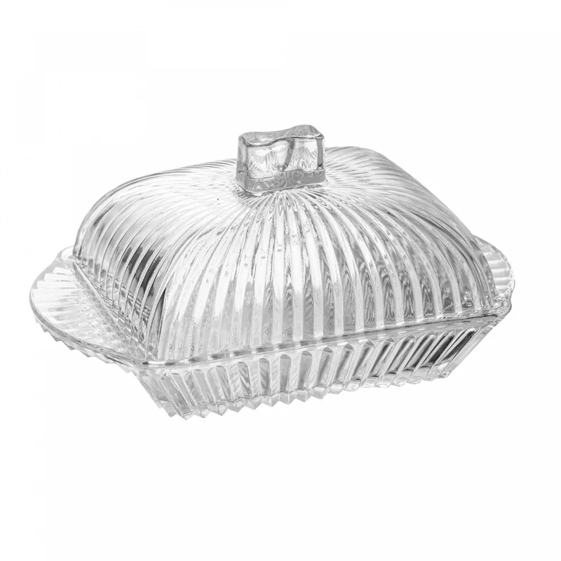 Manteigueira Renaissance 11,9cm x 7,4cm x 5,8cm Cristal - Lyor Unico