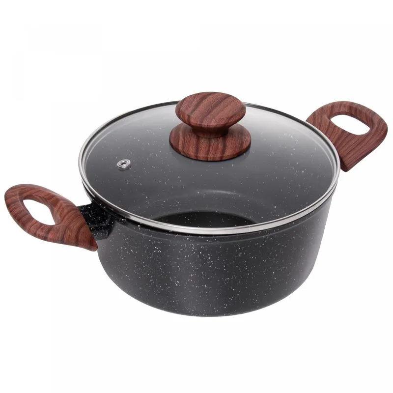 Caçarola de Indução em Alumínio com Revestimento Antiaderente Ébano Grace 22cm 221999 - Lyor