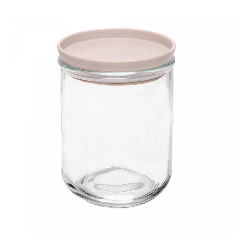 Pote com Tampa Hermética Bege 700ml Vidro - Lyor Unico - LYOR