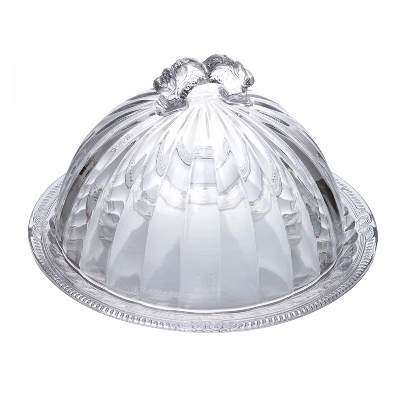 Queijeira Tampa Imperial 18cm x 18cm x 12cm Cristal - Lyor Unico - LYOR