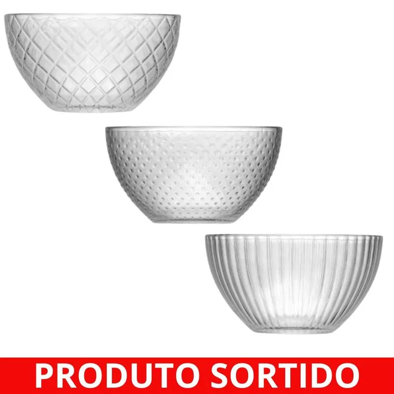 Bowl Vidro Redondo 10,5x4,5cm Cristal 222125 Lyor - UN