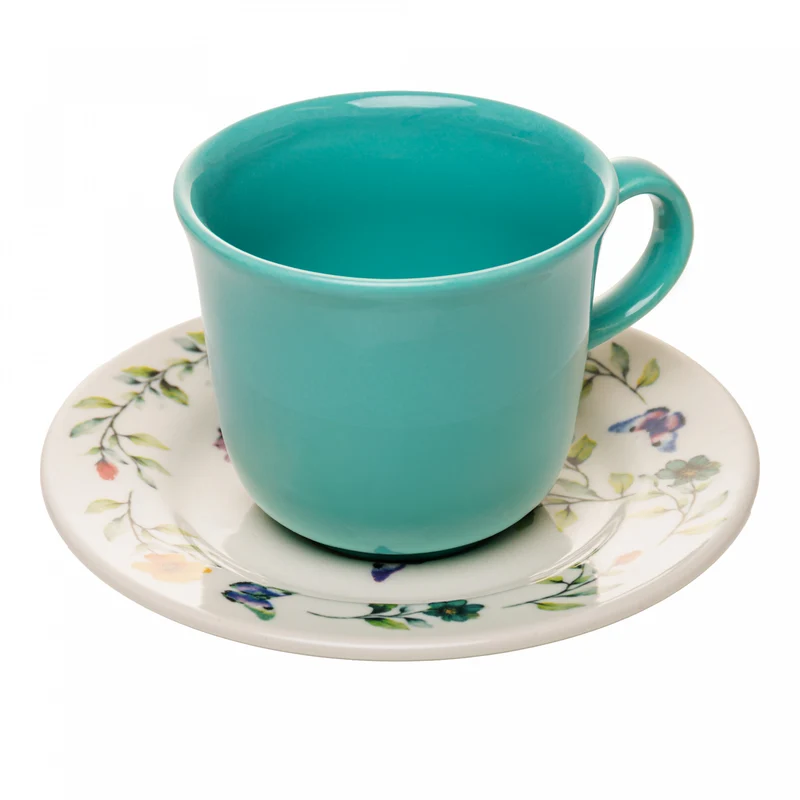 Xícara Chá Botanique 260ml Verde Cerâmica - Lyor Unico - LYOR