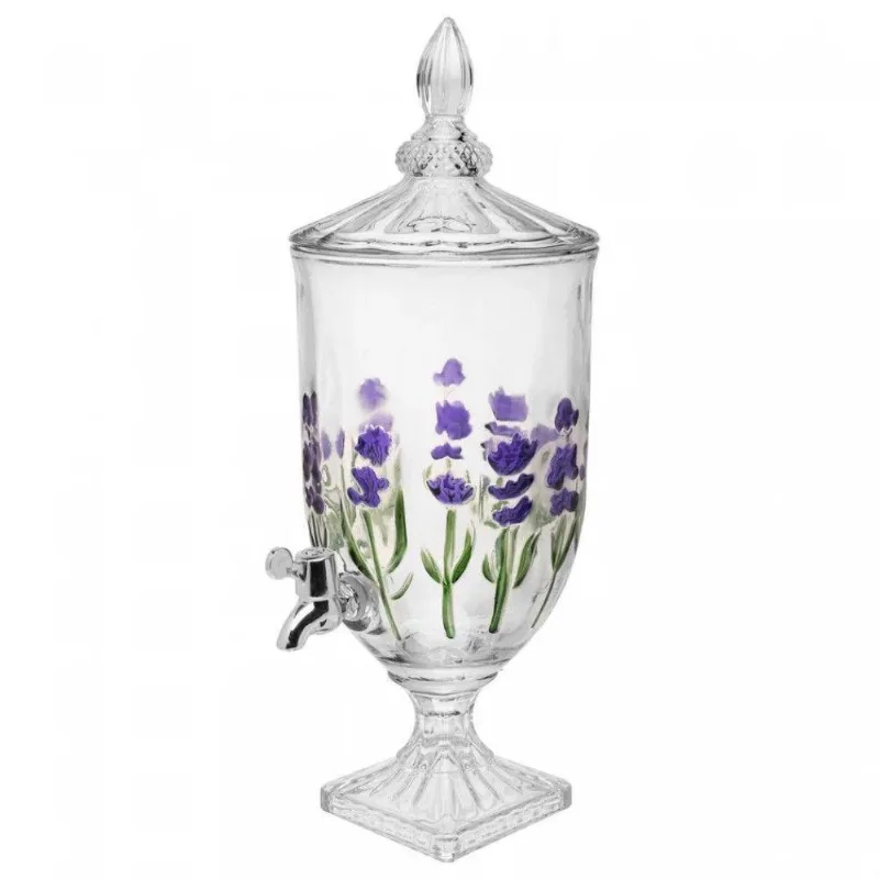 Suqueira Lavanda Hand Painting 4,5L Cristal Ecológico Lilás Lyor - LYOR