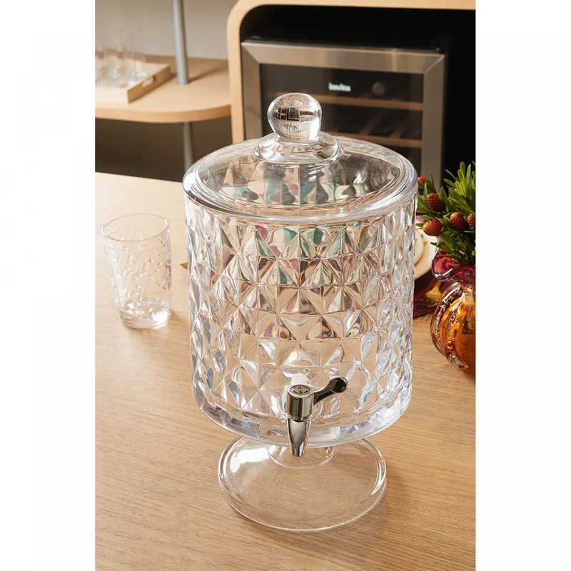 Suqueira Bold com Pé e Tampa Diamond 4,5L Cristal - Lyor Unico - LYOR