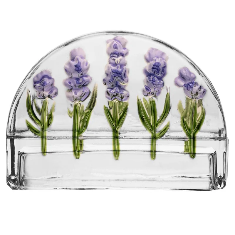 Porta Guardanapos Lavanda 13x5x10cm em Vidro Rojemac - LYOR