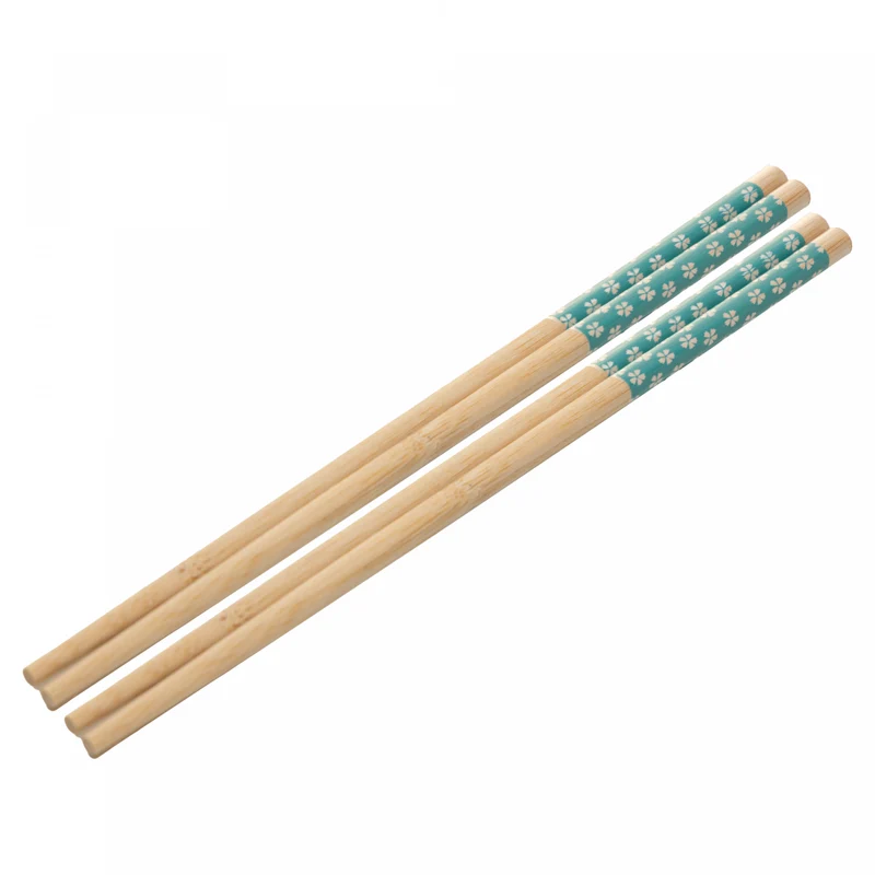 Conjunto 4 Pares de Hashis Sunflower 24cm x 1cm Azul Bambu - Lyor Unico - LYOR