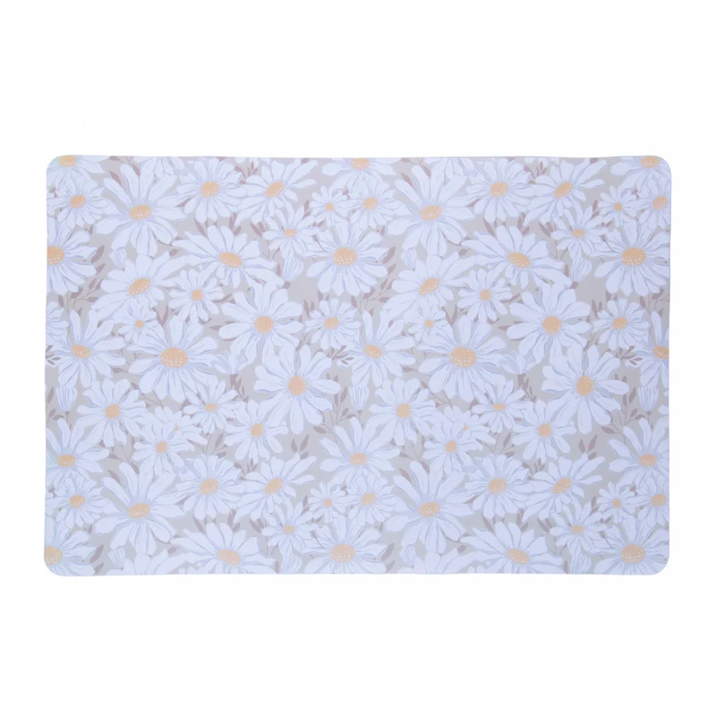 Lugar Americano Campo de Margaridas 43,5cm x 28,5cm Bege Polipropileno - Lyor Unico - LYOR