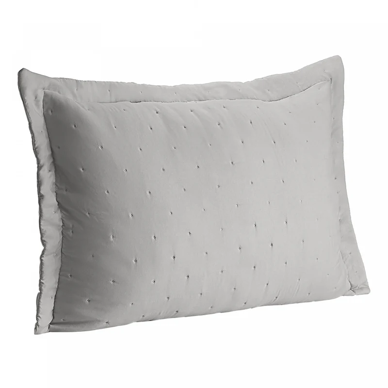 Porta Travesseiro Matelassê Saphira 50cm x 70cm Toque 300 Fios Cinza Microfibra - Lyor Unico - LYOR