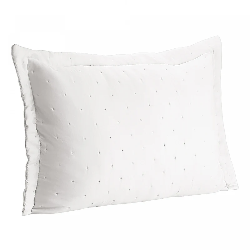 Porta Travesseiro Matelassê Saphira 50cm x 70cm Toque 300 Fios Branco Microfibra - Lyor Unico - LYOR