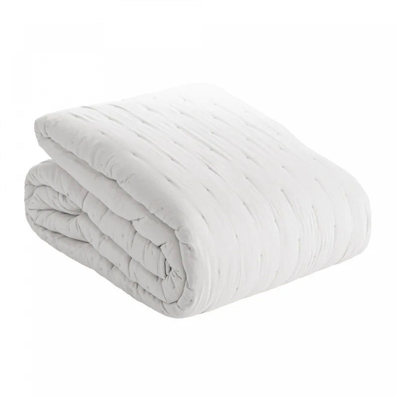 Colcha Matelassê Saphira Casal e 2 Porta Travesseiros Toque 300 Fios Branco Microfibra - Lyor Unico - LYOR
