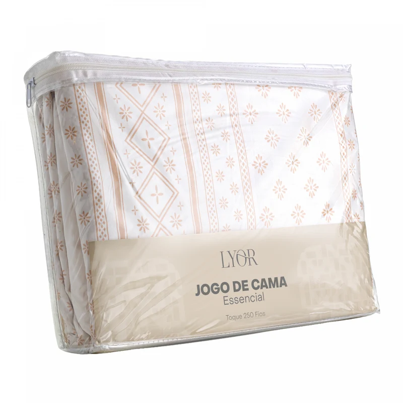 Jogo de Cama Casal Essencial Serenata Toque 250 Fios Microfibra - Lyor Unico - LYOR