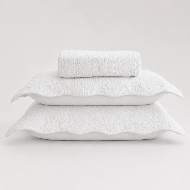 Colcha Matelassê Arabeske Casal com 2 Porta Travesseiros Branco Microfibra - Lyor Unico - LYOR