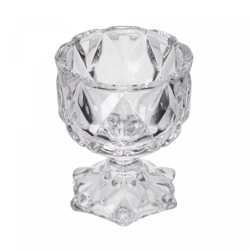 Porta Velas Deli Diamond 5,5cm x 5,5cm x 6,5cm Cristal - Lyor Unico - LYOR