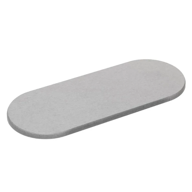 Bandeja Oval Absorvente Para Pia 28x11cm Cinza Diatomita