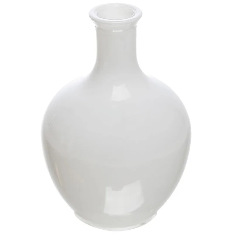 Vaso Decorativo White 11x7cm em Vidro Lyor - LYOR