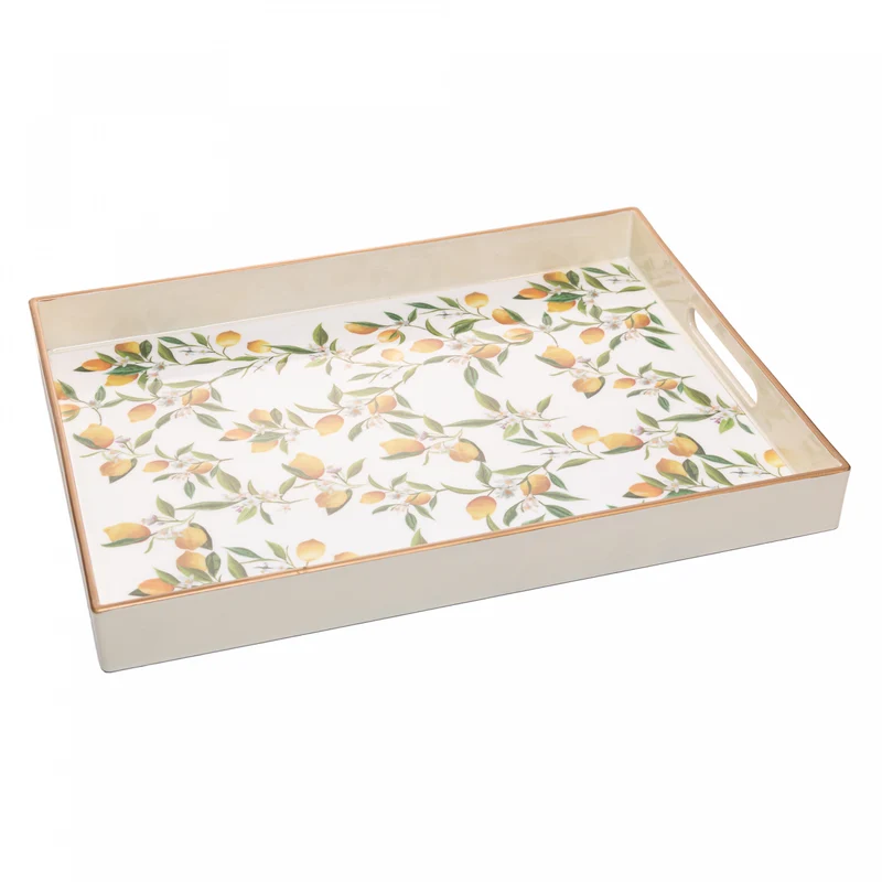 Bandeja Decorativa Siciliano 40cm x 30cm x 4cm Plástico - Lyor Unico - LYOR