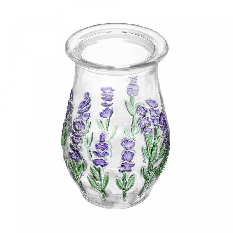Vaso Lavanda Hand Painting 10cm Cristal - Lyor Unico - LYOR