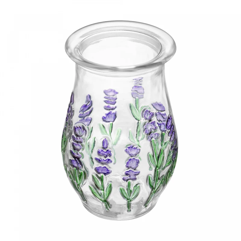 Vaso Lavanda Hand Painting 13cm Cristal - Lyor Unico - LYOR