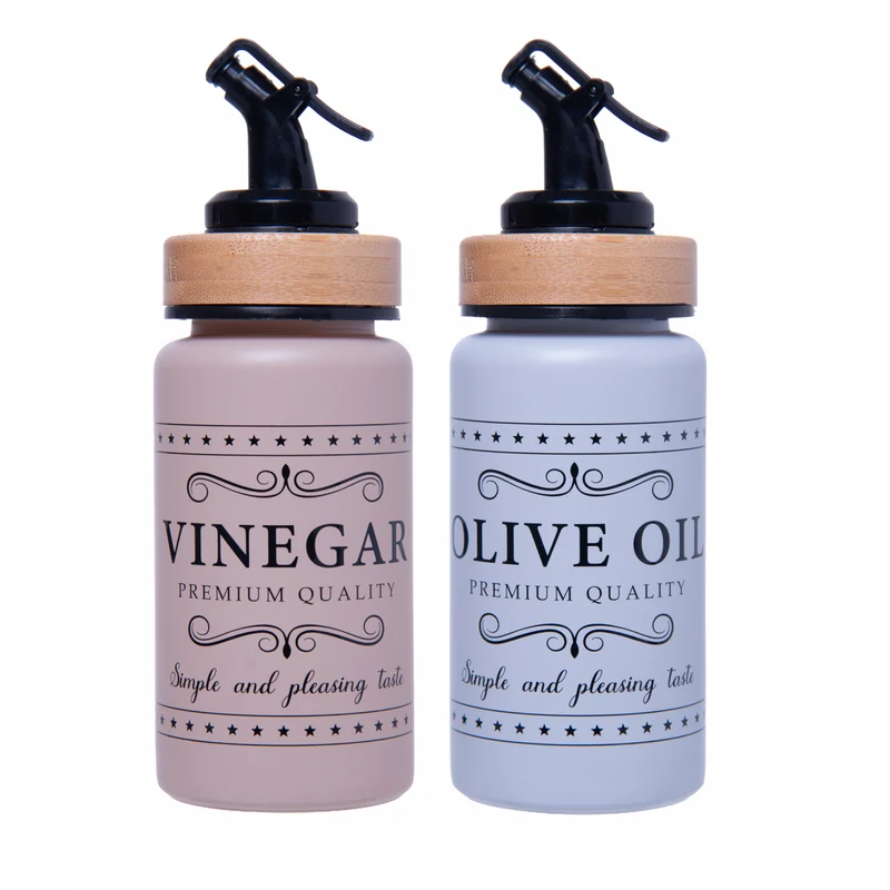 Galheteiro 2 Peças Vinagre e Azeite Corteccia 220ml Vidro - Lyor Unico - LYOR