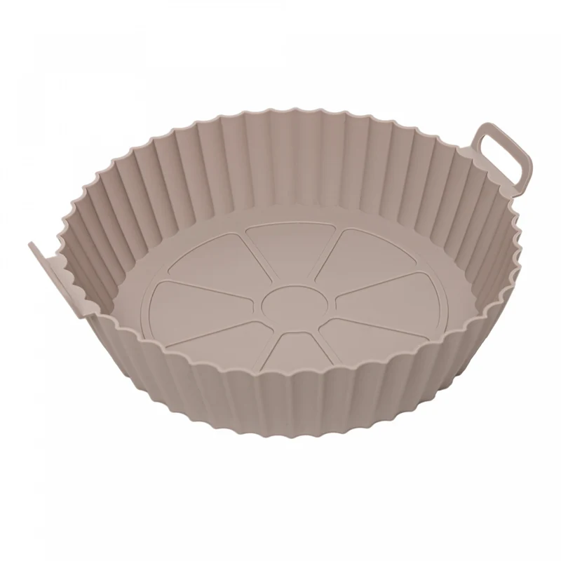 Forma Redonda para Air Fryer 21cm x 6,5cm Bege Silicone - Lyor Unico - LYOR