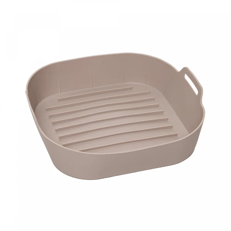 Forma Quadrada para Air Fryer 18cm x 5.5cm Bege Silicone - Lyor Unico - LYOR