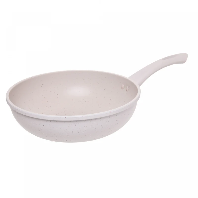 Frigideira de Indução Granito Chef 28cm Off White Alumínio Revestimento Antiaderente - Lyor Unico - LYOR