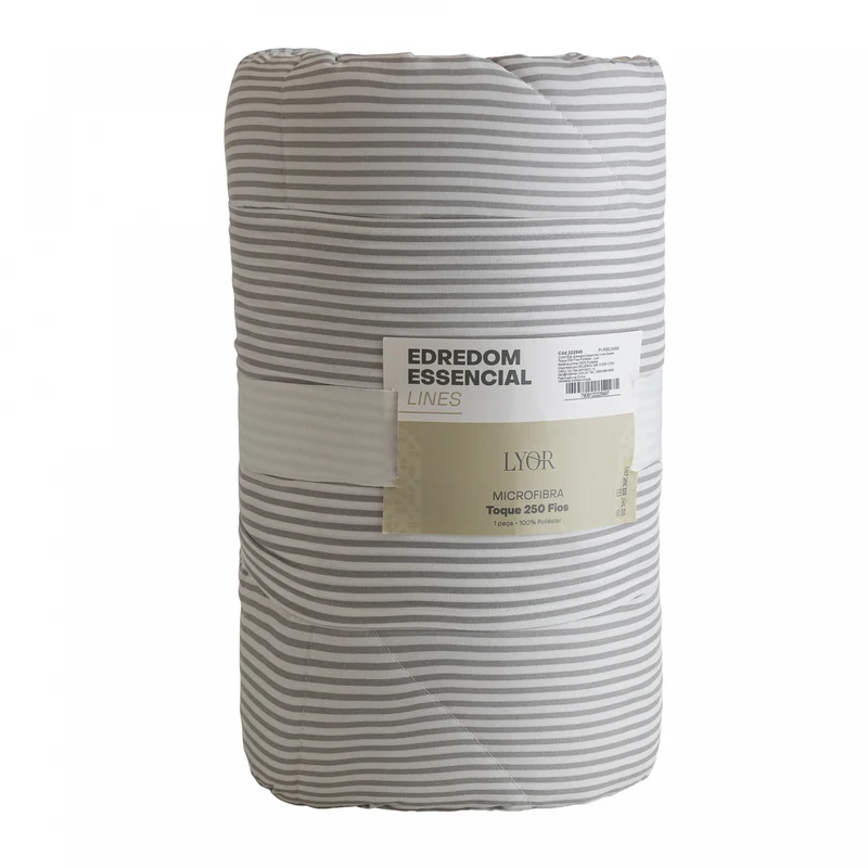Edredom Essencial Lines King Toque 250 Fios Microfibra - Lyor Unico - LYOR