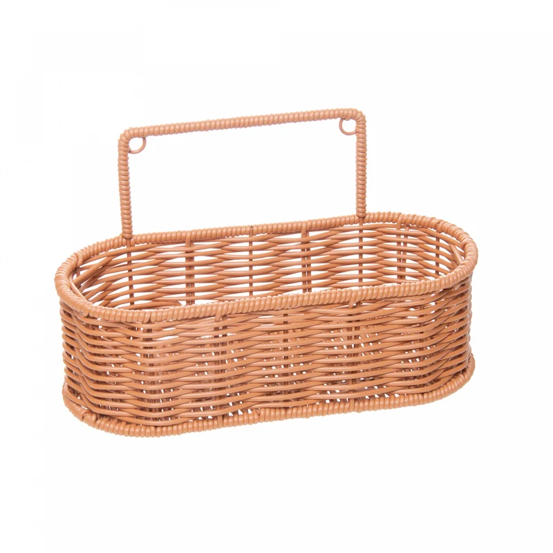 Cesta Organizadora Oval Vertice 25cm x 11cm x 8cm Natural Plástico - Lyor Unico - LYOR