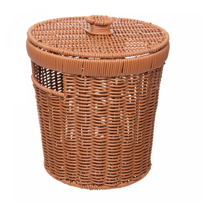 Cesto para Roupa com Tampa Vertice 23cm x 23cm Natural Plástico - Lyor Unico - LYOR