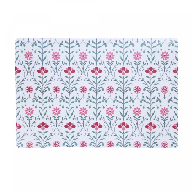 Lugar Americano Arabesco Floral 43,5cm x 28,5cm Verde Polipropileno - Lyor Unico - LYOR