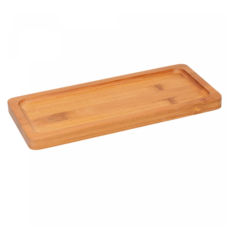 Bandeja Retangular Nature Carbon 24cm x 11cm x 1,5cm Bambu - Lyor Unico - LYOR