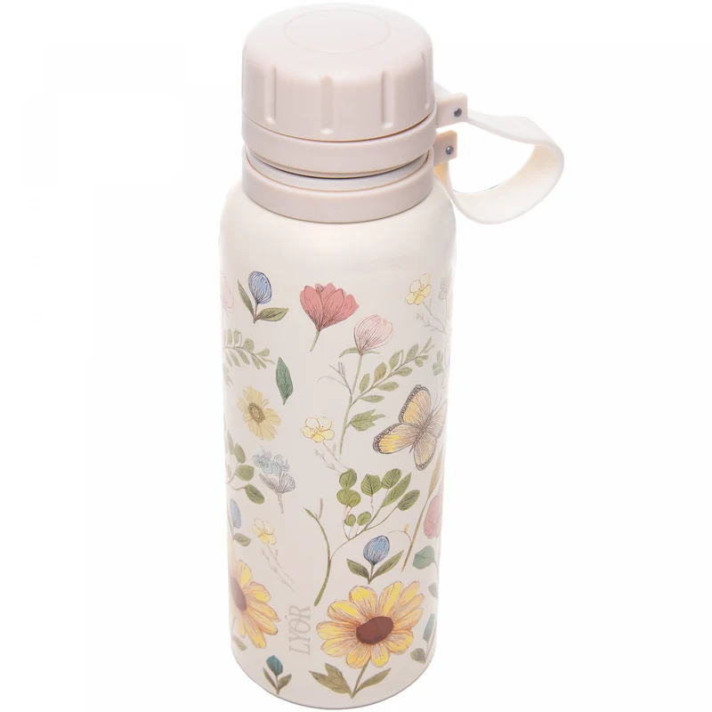 Garrafa Térmica Explorer Garden 730ml Creme Aço Inox - Lyor Unico - LYOR
