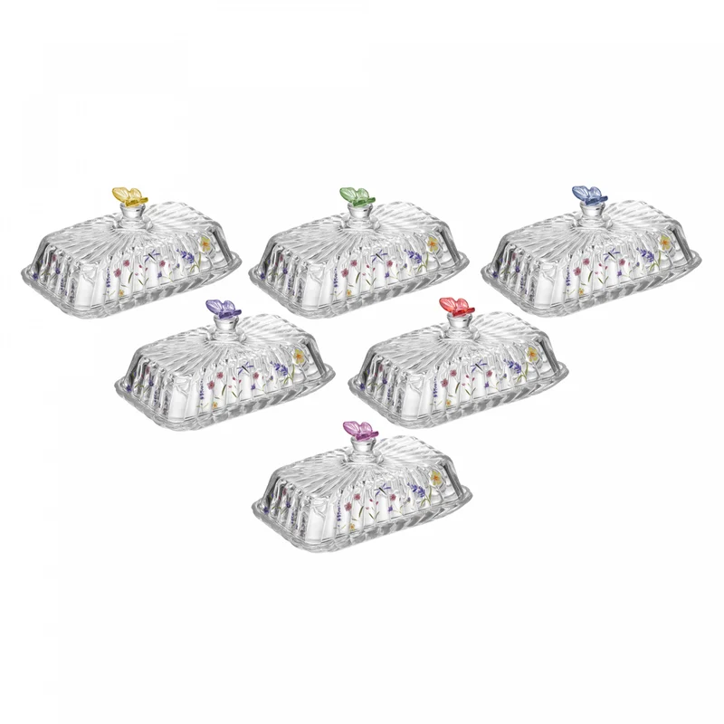 Manteigueira Fairy Butterfly Summer 18cm x 10,5cm x 8cm Sortido Cristal - Lyor Unico - LYOR
