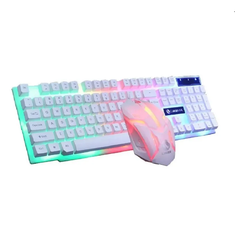 Combo Teclado Mouse Gamer Led Usb T400 Dpi Jogos Pc Notebook