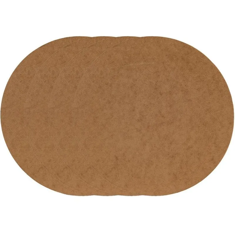 Sousplat Feito Em Mdf 35cm X 3mm 04 Peças - Natural