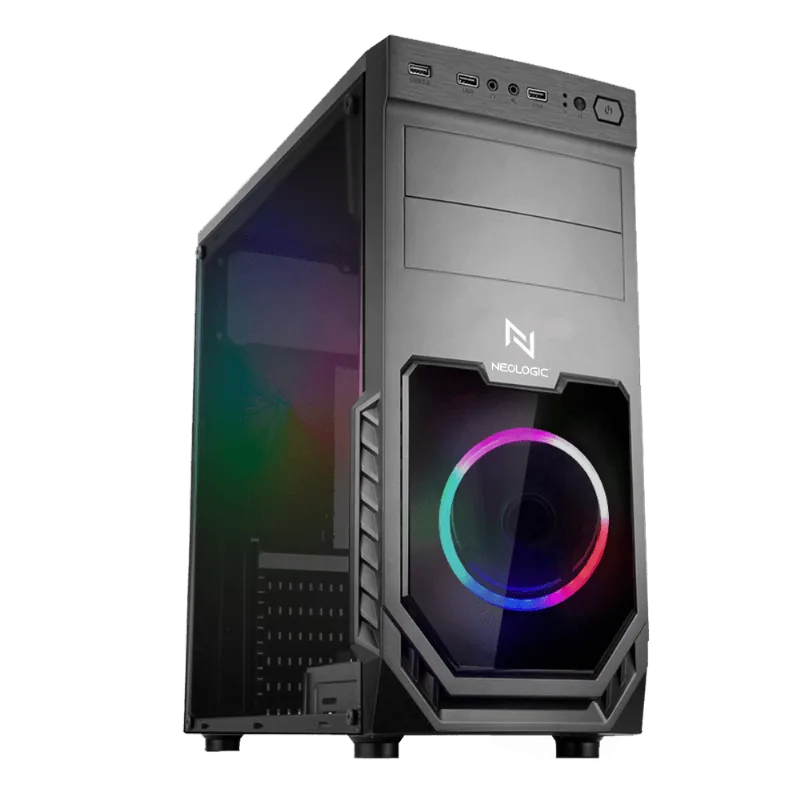 GABINETE GAMER NEOLOGIC NL-K111 1 COOLER FRONTAL RGB