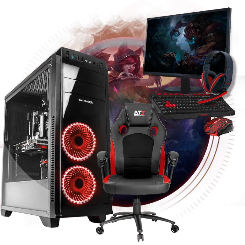 PC Gamer Completo Neologic NLI80903 Intel i5-8400 8GB (GeForce GTX 1050Ti 4GB)1TB + Cadeira Gamer