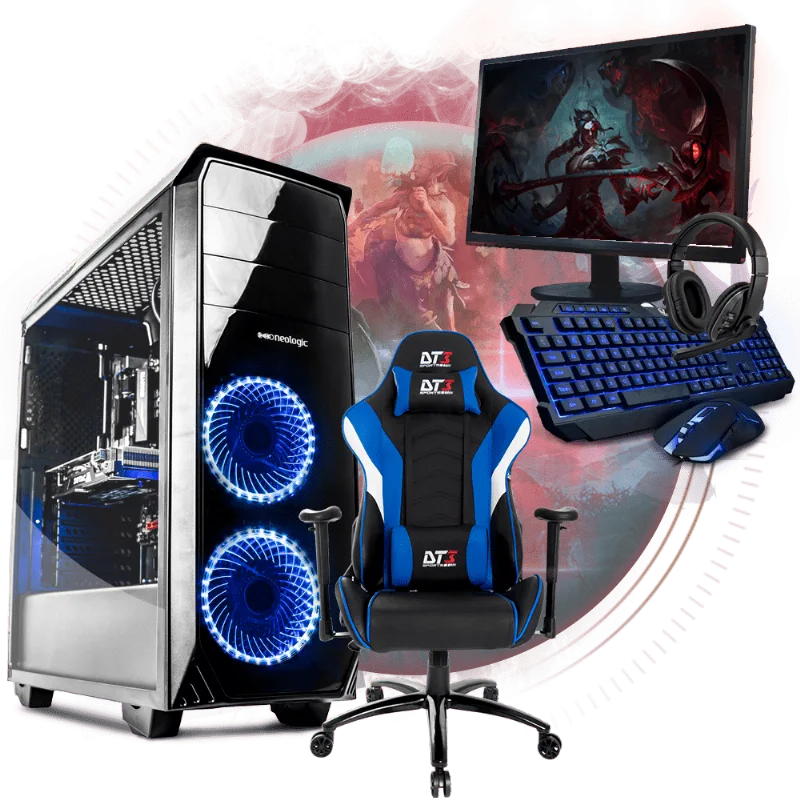 PC Gamer Completo Neologic NLI80906 Intel i5-8400 8GB (GeForce GTX 1050 2GB)1TB + Cadeira Gamer