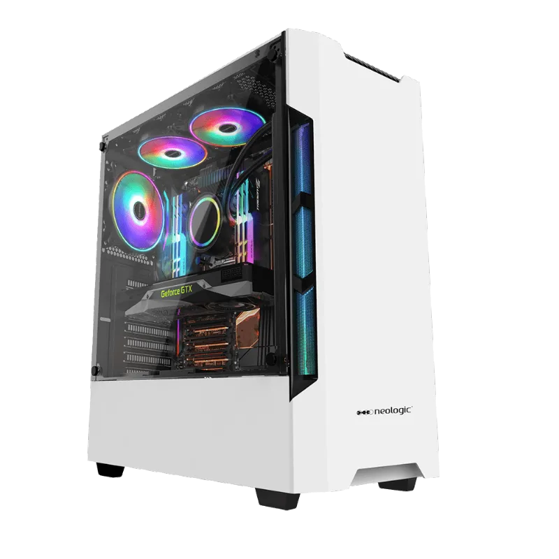 Gabinete Gamer RGB Neologic Branco - NL-C301W Unica