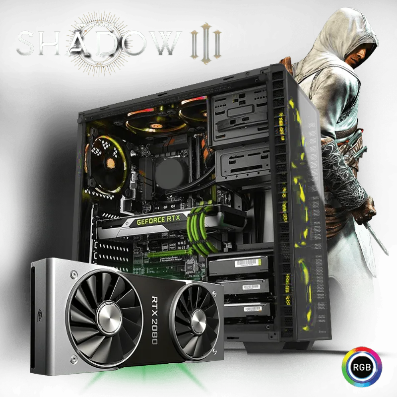 PC Gamer Neologic Shadow III NLI81155 INTEL I5-9400F 8GB (RTX 2080) 1TB