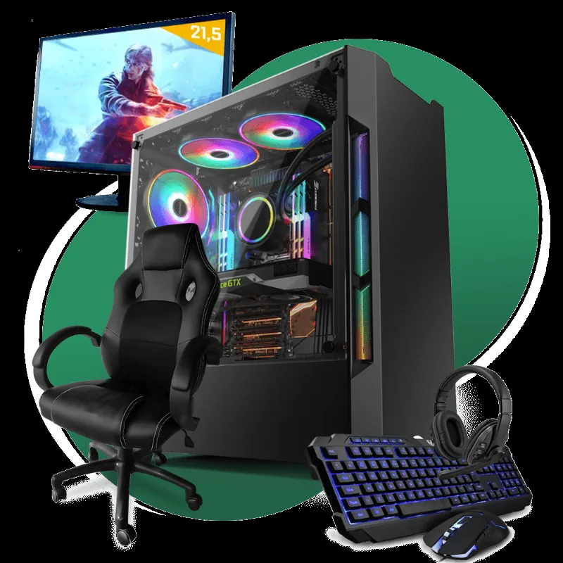 Pc Gamer Completo Neologic NLI81250 I3-8100 8GB (GTX 1660TI 6GB) 1TB + Cadeira Gamer