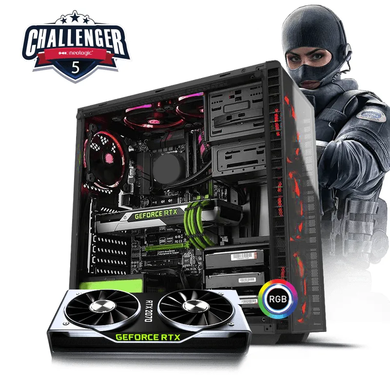 Pc Gamer Neologic Challenger V NLI81177 Ryzen 5 2400G 16GB (RTX 2070) 1TB