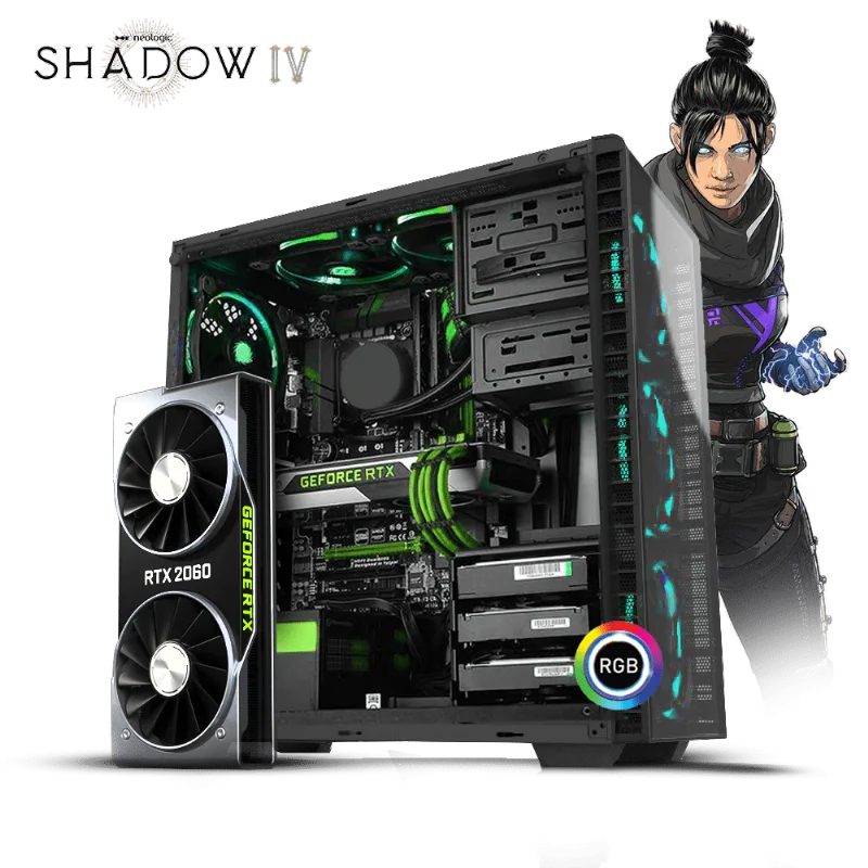 Pc Gamer Neologic Shadow IV NLI81179 Intel i5-9400F 16GB (RTX 2060) 1TB
