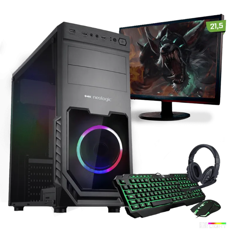 Kit PC Gamer Neologic Start NLI81423 Ryzen 5 2400G 8GB (Radeon RX Vega 11 Integrado) SSD 240GB + Monitor 21,5